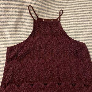 High neck dressy crop top